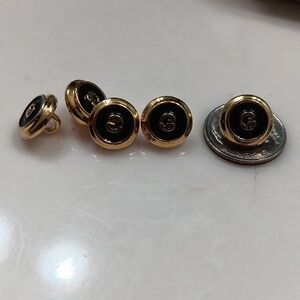 St. John  black and gold buttons,  set of 5
